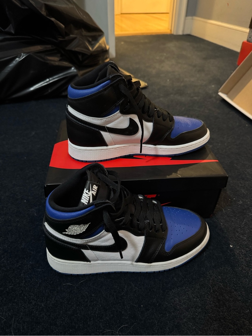 Jordan 1 high - Black/White/Royal Blue Sneakers